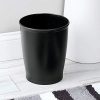 iDesign Kent Plastic Wastebasket, Small Round Plastic Trash Can for Bathroom