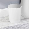mDesign Round Metal Small Trash Can Wastebasket