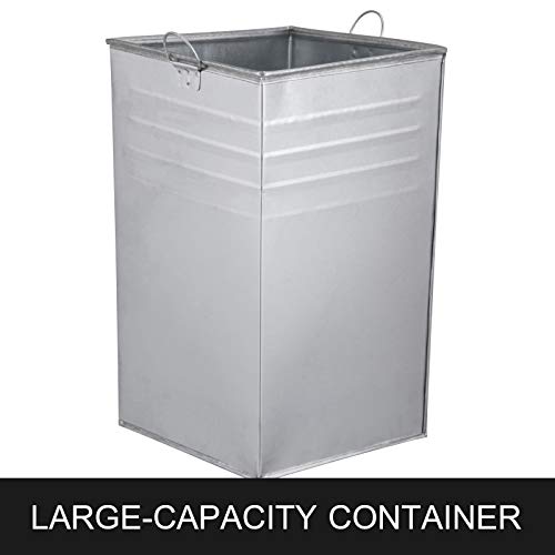 BestEquip Garbage Can 15 Gallon Trash Cans Commercial Outdoor Trash Can