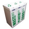 VictoryStore 3-in-1 Recycle Bin Set - Waste/Plastic/Cans