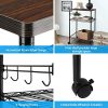 alvorog 3-Tier Rolling Kitchen Cart, Microwave Storage Rack Utility