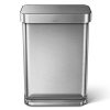 simplehuman 55 Liter / 14.5 Gallon Stainless Steel Rectangular Kitchen Step