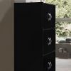 Hodedah 6 Door, Three Shleves, Enclosed Storage Cabinet