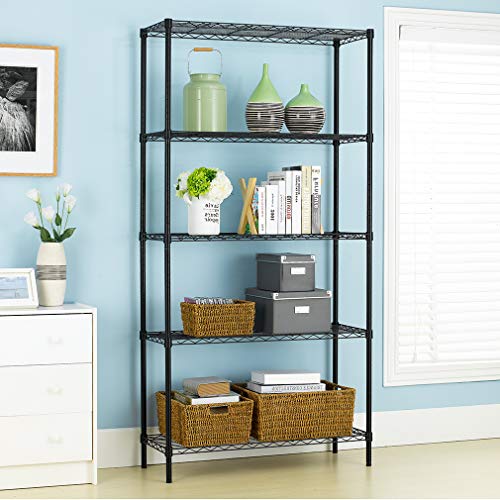 5 Shelf Wire Shelving Unit Garage NSF Wire Shelf Metal Large Storage