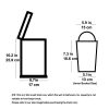 H+LUX Bathroom Trash Can, Round Mini Trash Can with Lid Soft Close
