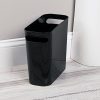 iDesign Una Rectangular Trash Handles, Waste Basket Garbage Can for Bathroom