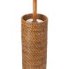 KOUBOO 3 Rolls La Jolla Hand Woven Rattan Toilet Roll Stand, Honey Brown