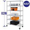 6 Tier Wire Shelving Unit Heavy Duty Height Adjustable