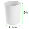 mDesign Round Metal Small Trash Can Wastebasket