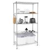 5-Tier Wire Shelving Unit, Adjustable Steel Storage Shelves