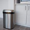 iTouchless 13 Gallon Oval Top Trash Can and Recycle Bin Large 12-Inch Opening