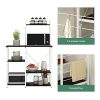 WLIVE Kitchen Baker's Rack, 4-Tier Utility Storage Shelf, Microwave Oven Stand