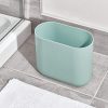 iDesign Cade Oval Slim Trash, Compact Waste Basket Garbage Can for Bathroom