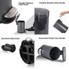 YCTEC Mini Trash Can with Lid Soft Close, Round Step Bathroom Trash Can