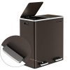 SONGMICS Dual Trash Garbage Can, 16 Gal (60L) Rubbish Bin