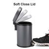 YCTEC Mini Trash Can with Lid Soft Close, Round Step Bathroom Trash Can