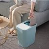 Wgch Trash Can, Plastic Trash Can with Lid Rectangle Push-Button
