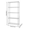 slendor 5 Tier Shelving Units Wire Storage Commercial Grade