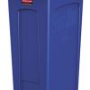 Rubbermaid Commercial Products Slim Jim Plastic Rectangular Trash/Garbage