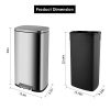 Homfa Kitchen Trash Can, 8 Gallon (30L) Fingerprint Proof Stainless Steel