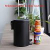 H+LUX Mini Trash Can with Lid Soft Close, Round Bathroom Trash Can