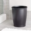 iDesign Kent Plastic Wastebasket, Small Round Plastic Trash Can for Bathroom
