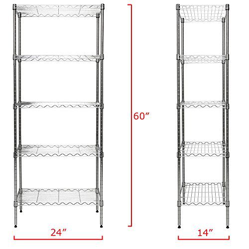 Apollo Hardware Chrome 5-Shelf Wire Shelving
