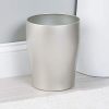 mDesign Modern Round Metal Small Trash Can Wastebasket