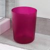 iDesign Finn Round Plastic Trash, Compact Waste Basket Garbage Can