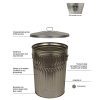 Witt Industries Galvanized Steel 20-Gallon Light Duty Trash Can