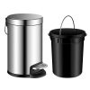 YCTEC Round Mini Trash Can with Lid Soft Close, Bathroom Trash Can