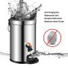 YCTEC Round Mini Trash Can with Lid Soft Close, Bathroom Trash Can