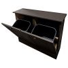 Stylish & Sturdy Dual Trash Recycle Bin – Solid Knotty Pine, Made in the USA
