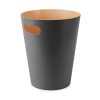 Umbra, Charcoal Woodrow, 2 Gallon Modern Wooden Trash Can