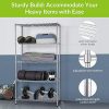 5-Tier Wire Shelving Unit, Adjustable Steel Storage Shelves