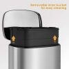 HEMBOR Trash Can, Stainless Steel Rectangular Garbage Bin
