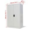 Tidyard Floor Cabinet Storage with 2 Doors & 3 Adjustable Shelves