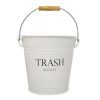 iDesign Pail Metal Wastebasket Trash Can Garbage Can for Bathroom