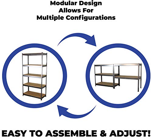 MonsterRax  Modular Garage Shelving - Hammertone Steel Storage Rack