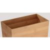 iDesign Formbu Wood Wastebasket, Small Square Trash Can for Bathroom