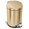 simplehuman round step trash can, 4.5 litre