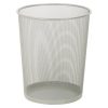 Honey-Can-Do Steel Mesh Powder-Coated Waste Basket, Silver