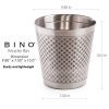 BINO Metal Waste Basket Bathroom Trash Can for Bedroom