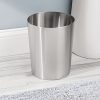 iDesign Patton Round Metal Trash Can, Waste Basket Garbage Can for Bathroom