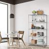 5-Tier Wire Shelving Unit, Adjustable Steel Storage Shelves