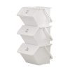 Nature Living Modern Daily Stackable Organizer Stores Recycling Bin Container