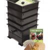 Worm Factory 4-Tray Worm Composter, Black
