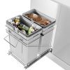 Rok Salice Kitchen Cabinet Soft Close Heavy Duty Frameless Waste Recycle Bin