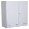 HOMCOM 36" Counter Height Metal Locking Storage Cabinet