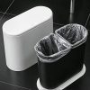 PENGKE Slim Plastic Trash Can 2.4 Gallon Garbage Can